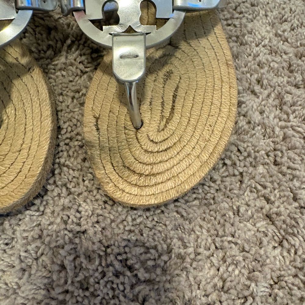 Tory Burch Silver Espadrille Sandals - Picture 2 of 5